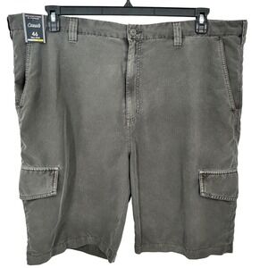 NEW Roundtree & Yorke Men's Gray Tall Man Cargo Shorts Size 46 Straight Fit